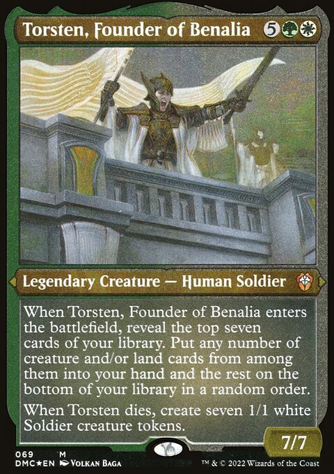 Torsten, Founder of Benalia, Dominaria United Commander #69, Magic: The Gathering card