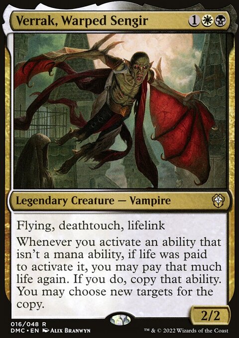 Verrak, Warped Sengir, Dominaria United Commander #16, Magic: The Gathering card