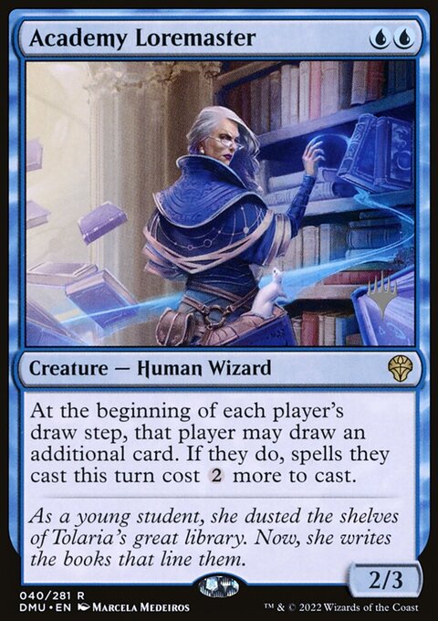 Academy Loremaster, Dominaria United Promos #40p, Magic: The Gathering card