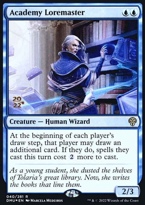 Academy Loremaster, Dominaria United Promos #40s, Magic: The Gathering card
