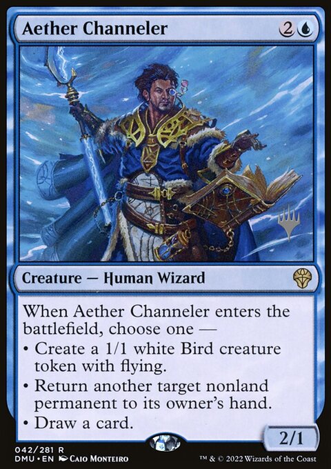 Aether Channeler, Dominaria United Promos #42p, Magic: The Gathering card