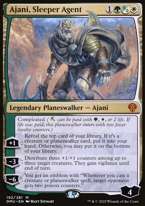 Ajani, Sleeper Agent, Dominaria United Promos #192p, Magic: The Gathering card