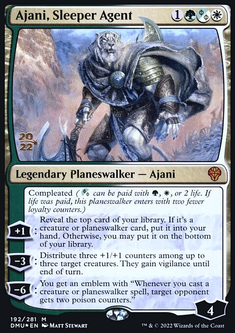 Ajani, Sleeper Agent, Dominaria United Promos #192s, Magic: The Gathering card