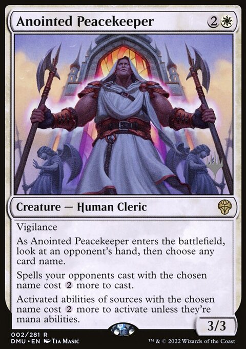 Anointed Peacekeeper, Dominaria United Promos #2p, Magic: The Gathering card