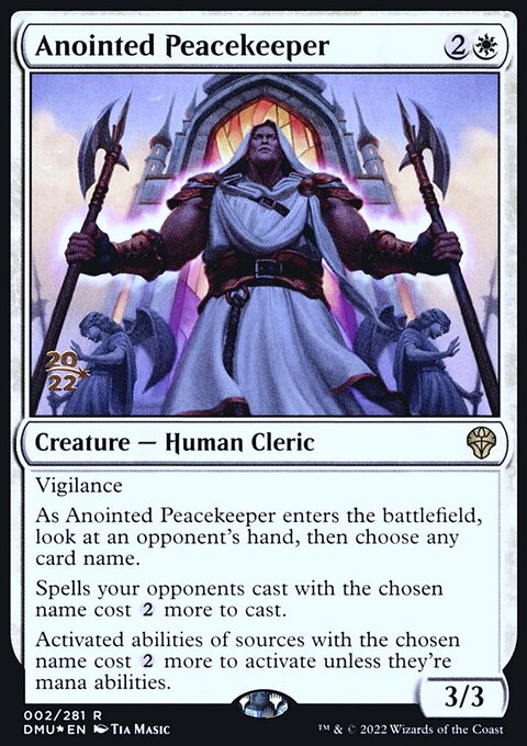 Anointed Peacekeeper, Dominaria United Promos #2s, Magic: The Gathering card