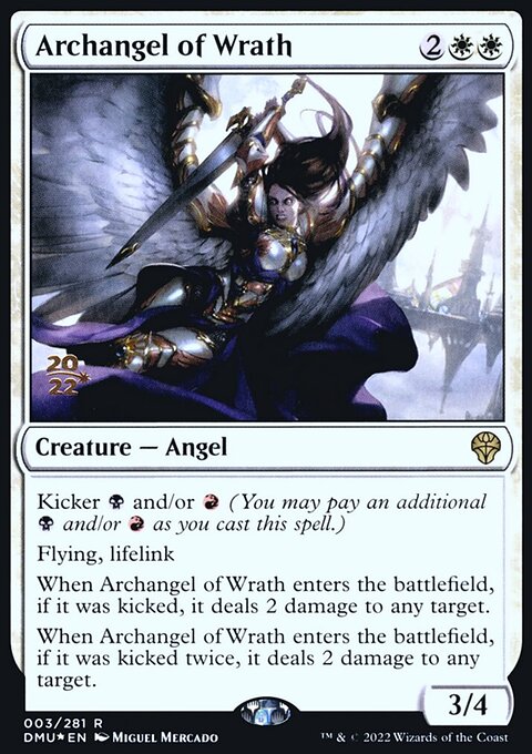 Archangel of Wrath, Dominaria United Promos #3s, Magic: The Gathering card