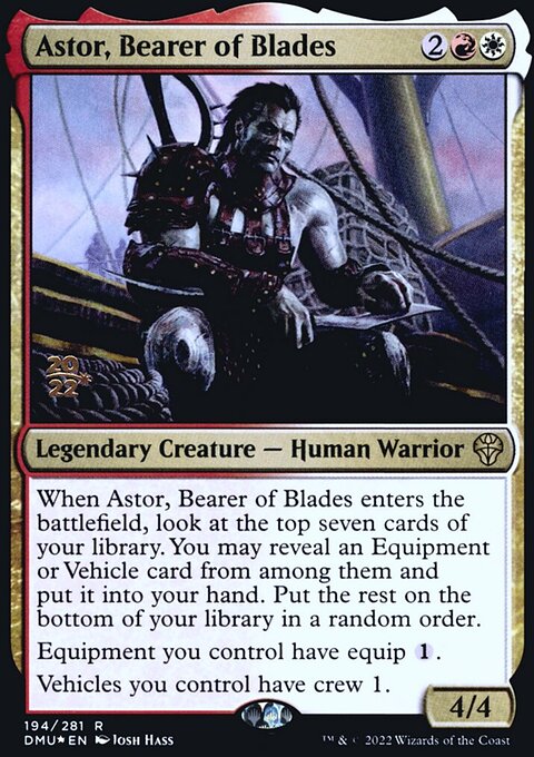 Astor, Bearer of Blades, Dominaria United Promos #194s, Magic: The Gathering card
