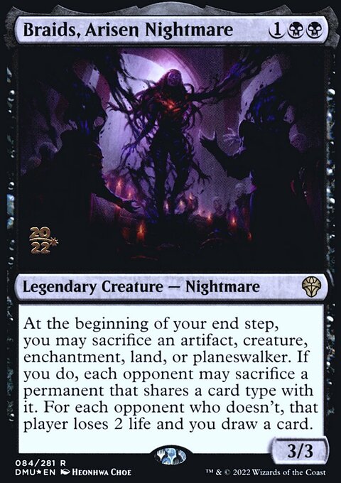 Braids, Arisen Nightmare, Dominaria United Promos #84s, Magic: The Gathering card