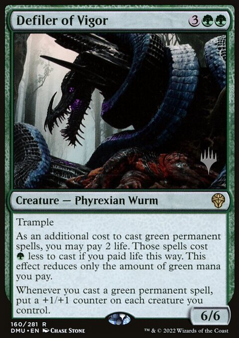 Defiler of Vigor, Dominaria United Promos #160p, Magic: The Gathering card