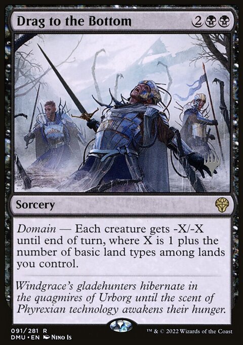 Drag to the Bottom, Dominaria United Promos #91p, Magic: The Gathering card