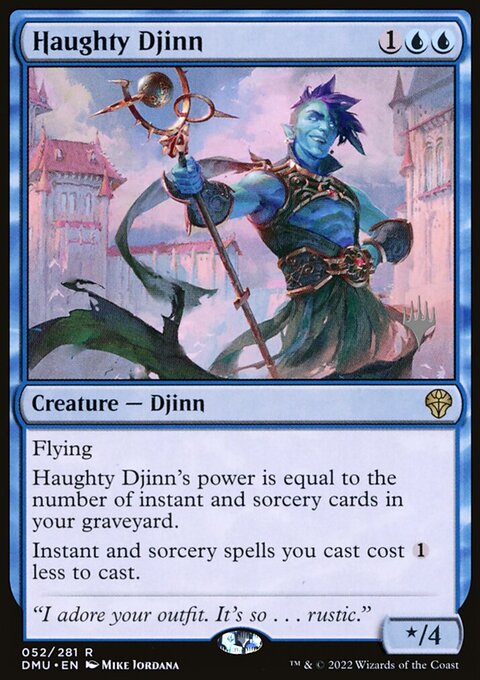 Haughty Djinn, Dominaria United Promos #52p, Magic: The Gathering card