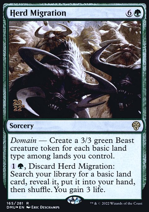 Herd Migration, Dominaria United Promos #165s, Magic: The Gathering card