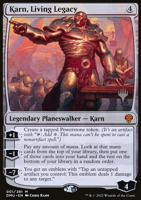 Karn, Living Legacy, Dominaria United Promos #1p, Magic: The Gathering card