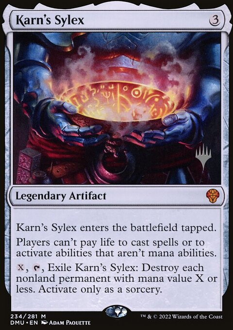 Karn's Sylex, Dominaria United Promos #234p, Magic: The Gathering card