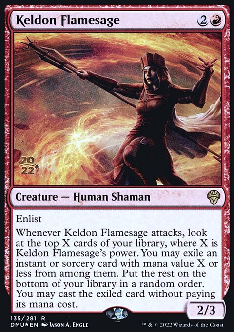 Keldon Flamesage, Dominaria United Promos #135s, Magic: The Gathering card
