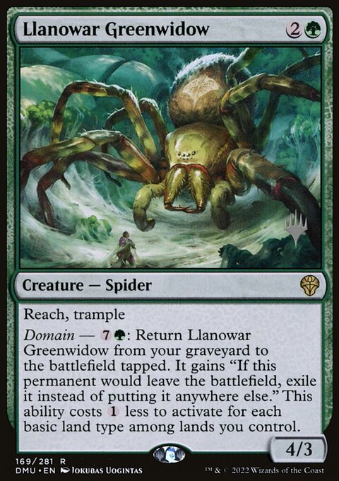 Llanowar Greenwidow, Dominaria United Promos #169p, Magic: The Gathering card