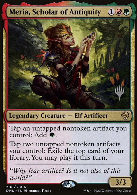 Meria, Scholar of Antiquity, Dominaria United Promos #206p, Magic: The Gathering card