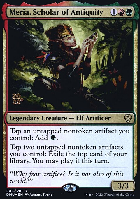 Meria, Scholar of Antiquity, Dominaria United Promos #206s, Magic: The Gathering card