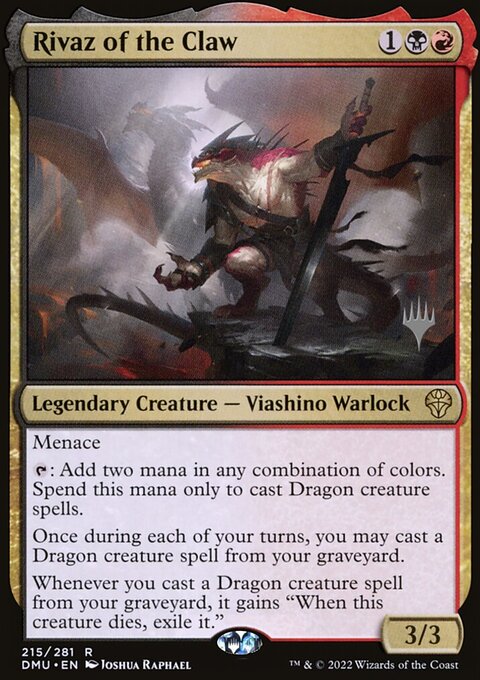 Rivaz of the Claw, Dominaria United Promos #215p, Magic: The Gathering card
