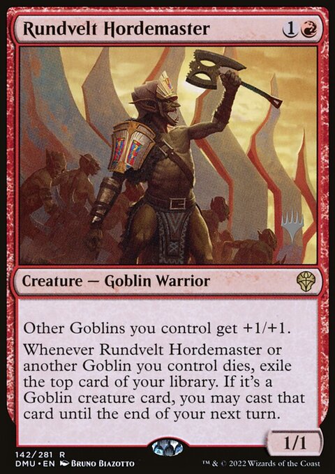 Rundvelt Hordemaster, Dominaria United Promos #142p, Magic: The Gathering card