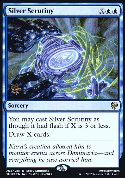 Silver Scrutiny, Dominaria United Promos #65s, Magic: The Gathering card