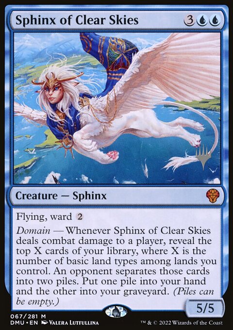 Sphinx of Clear Skies, Dominaria United Promos #67p, Magic: The Gathering card