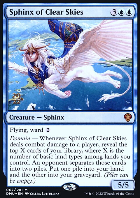 Sphinx of Clear Skies, Dominaria United Promos #67s, Magic: The Gathering card
