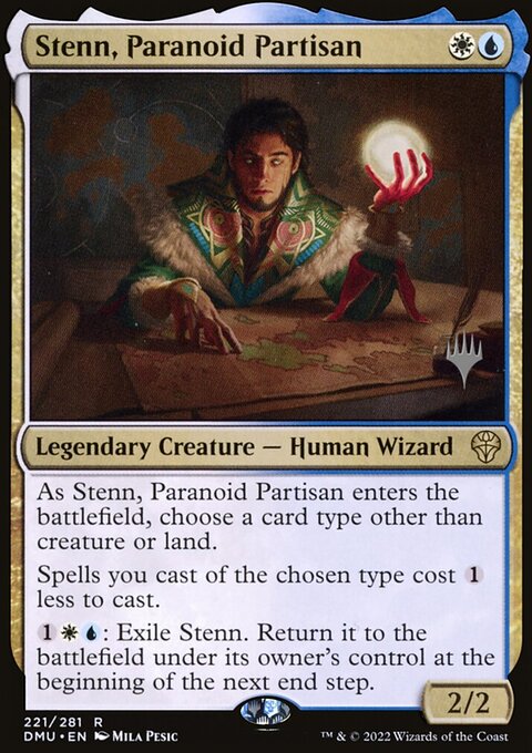 Stenn, Paranoid Partisan, Dominaria United Promos #221p, Magic: The Gathering card