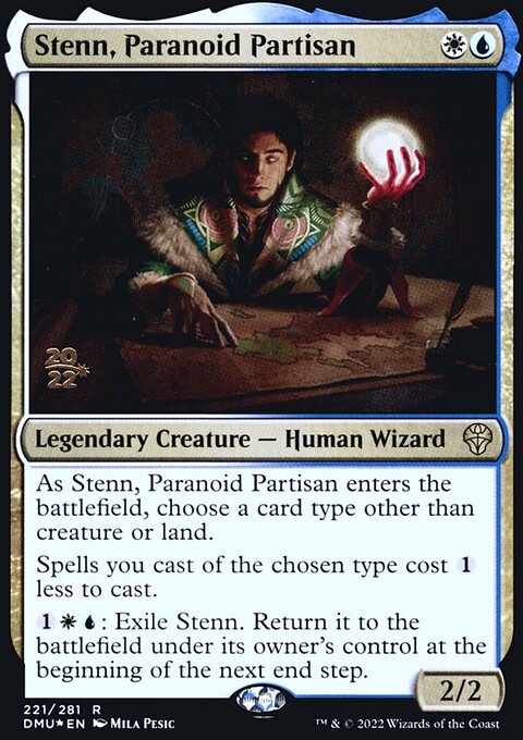 Stenn, Paranoid Partisan, Dominaria United Promos #221s, Magic: The Gathering card