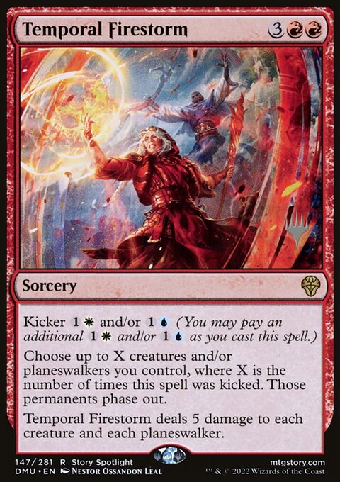 Temporal Firestorm, Dominaria United Promos #147p, Magic: The Gathering card