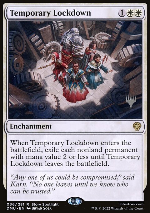 Temporary Lockdown, Dominaria United Promos #36p, Magic: The Gathering card