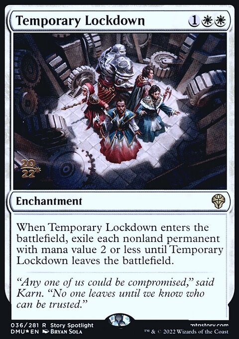 Temporary Lockdown, Dominaria United Promos #36s, Magic: The Gathering card