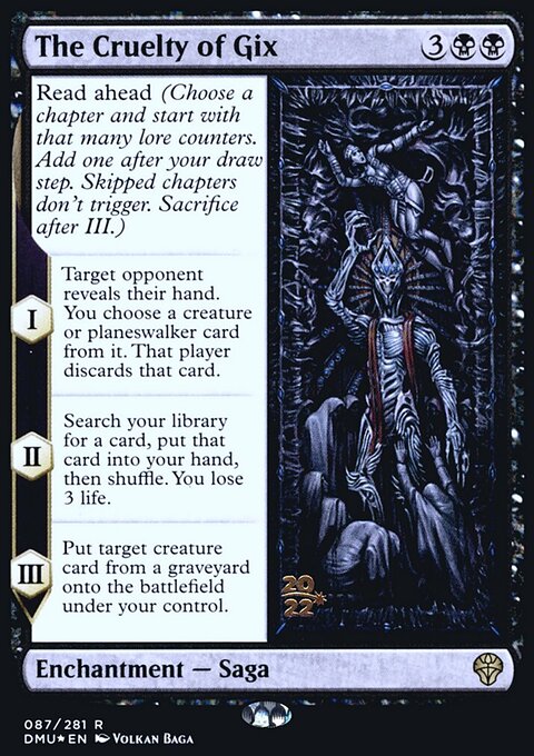 The Cruelty of Gix, Dominaria United Promos #87s, Magic: The Gathering card