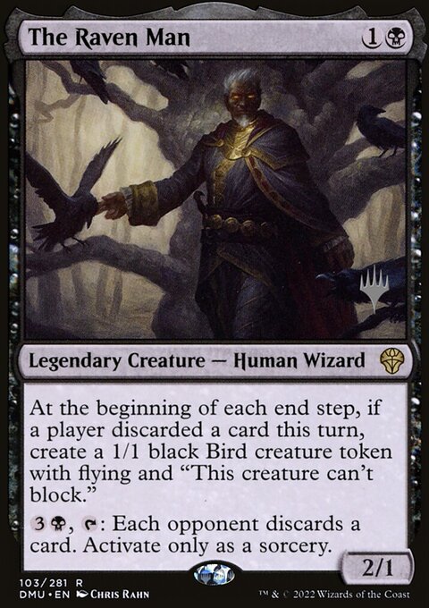 The Raven Man, Dominaria United Promos #103p, Magic: The Gathering card