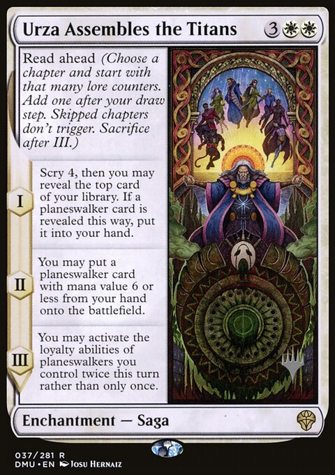 Urza Assembles the Titans, Dominaria United Promos #37p, Magic: The Gathering card