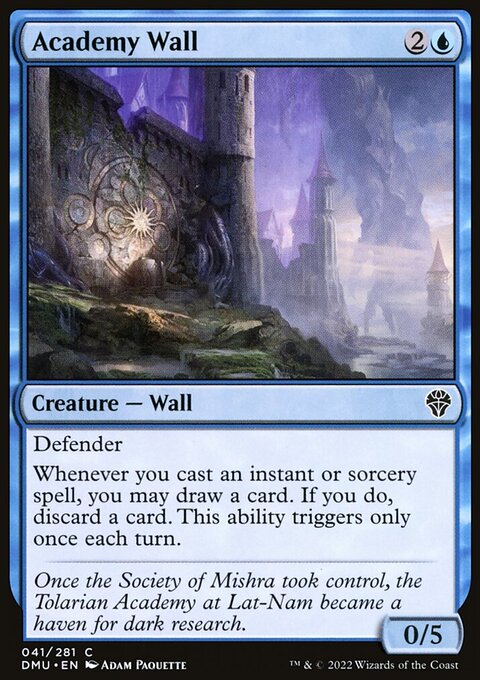 Academy Wall, Dominaria United #41, Magic: The Gathering card