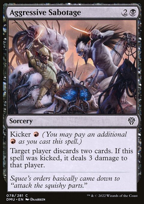 Aggressive Sabotage, Dominaria United #78, Magic: The Gathering card
