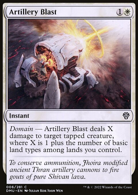 Artillery Blast, Dominaria United #6, Magic: The Gathering card