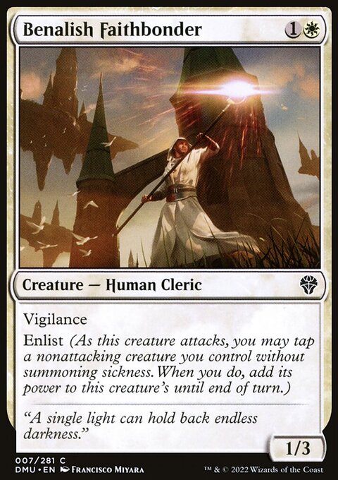 Benalish Faithbonder, Dominaria United #7, Magic: The Gathering card