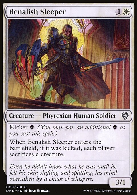 Benalish Sleeper, Dominaria United #8, Magic: The Gathering card