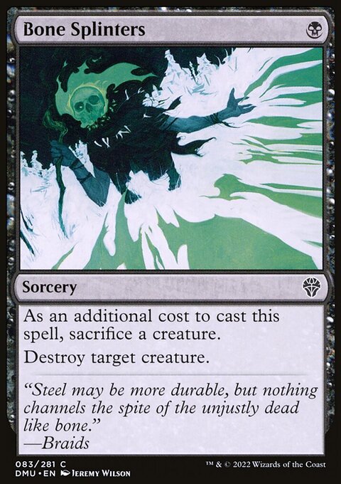 Bone Splinters, Dominaria United #83, Magic: The Gathering card