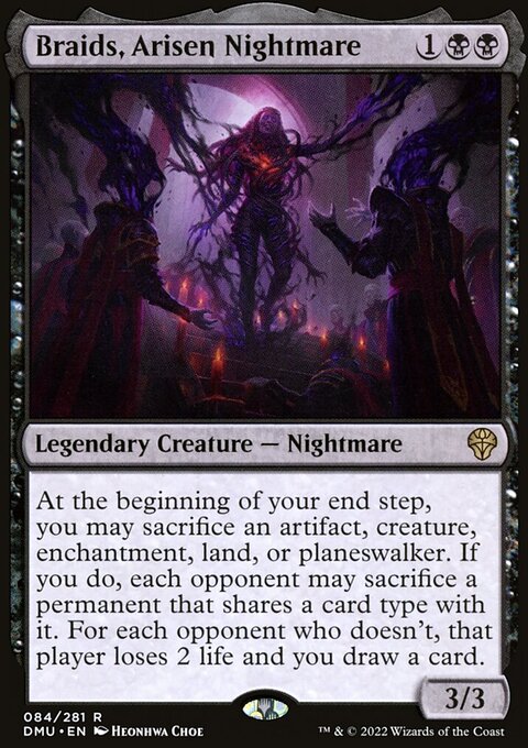 Braids, Arisen Nightmare, Dominaria United #84, Magic: The Gathering card