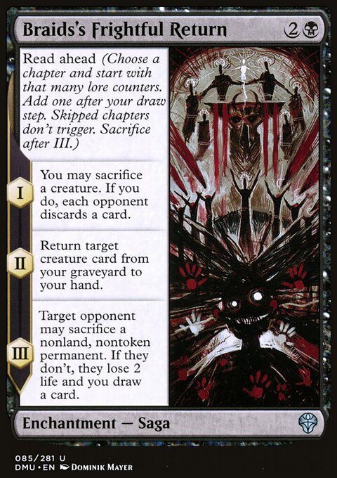 Braids's Frightful Return, Dominaria United #85, Magic: The Gathering card