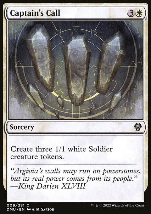 Captain's Call, Dominaria United #9, Magic: The Gathering card