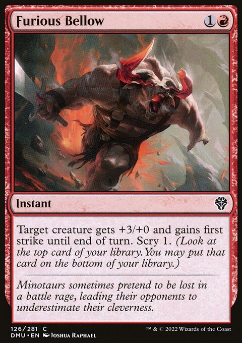 Furious Bellow, Dominaria United #126, Magic: The Gathering card