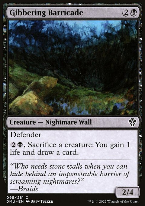 Gibbering Barricade, Dominaria United #95, Magic: The Gathering card