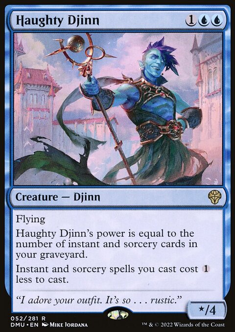 Haughty Djinn, Dominaria United #52, Magic: The Gathering card