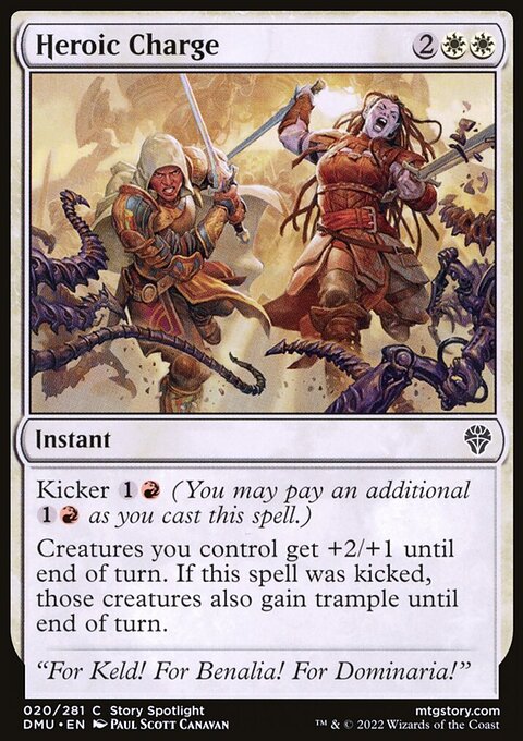 Heroic Charge, Dominaria United #20, Magic: The Gathering card