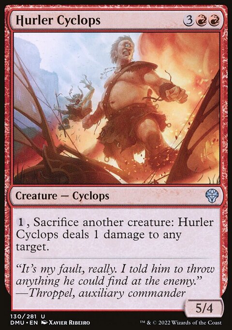Hurler Cyclops, Dominaria United #130, Magic: The Gathering card