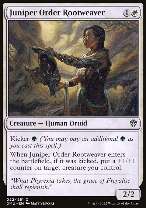 Juniper Order Rootweaver, Dominaria United #22, Magic: The Gathering card